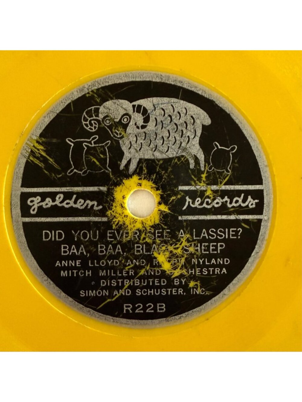 Vintage Golden Records Yellow London Bridge Baa Baa Black Sheep 6in Likely 78RPM - Picture 8 of 11